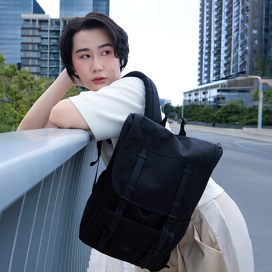 Balo laptop Herschel Little America TM Standard 15" Backpack L Iceberg Green Crosshatch