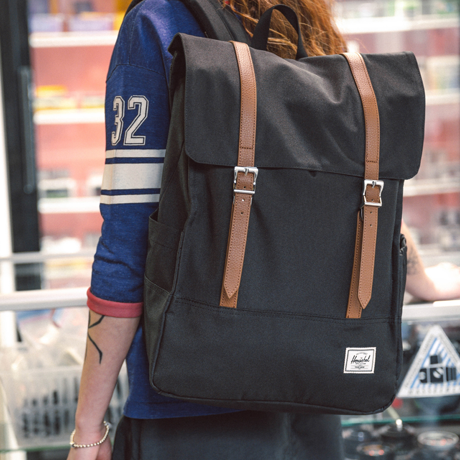 Balo học sinh Herschel Survey TM Standard 15" Backpack L Black Tonal