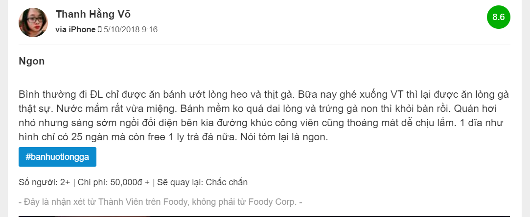 Bánh ướt lòng gà Cô Nhã - Đặc sản thành phố biển Vũng Tàu vạn người mê 12