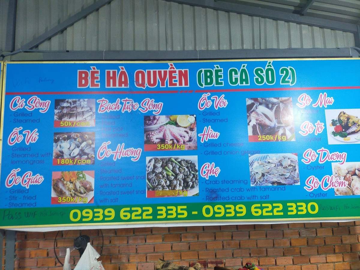 Bè Hà Quyền - Chuyên phục vụ hải sản tươi sống ở làng chài Hàm Ninh 3