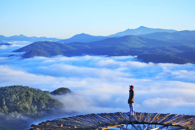 Cầu gỗ săn mây cầu đất Đà Lạt - Tiên cảnh tuyệt đẹp của vùng cao 8