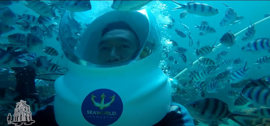 Đi bộ dưới biển lặn ngắm san hô Phú Quốc như youtuber Challenge Me 18