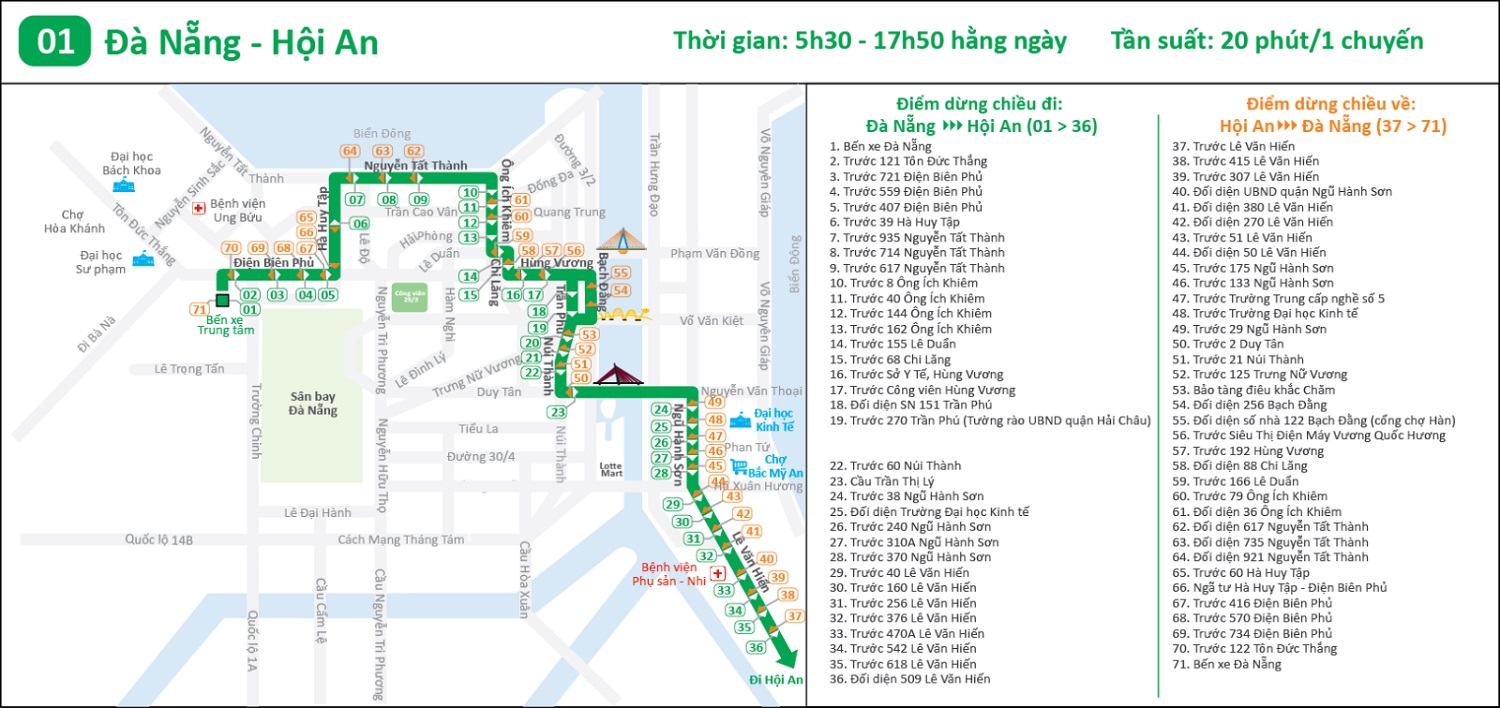 Gợi ý lịch trình di chuyển đến Hội An từ Đà Nẵng bằng xe bus 6