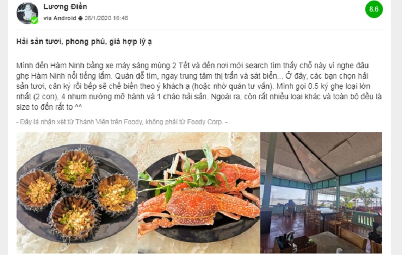 Nhà bè hải sản Bé Ghẹ - Nhà hàng hải sản bình dân ở làng chài Hàm Ninh 16