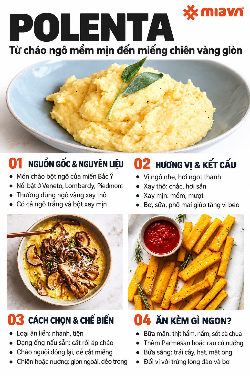 Polenta là gì? Review cháo ngô Ý béo mịn và cách ăn ngon 2
