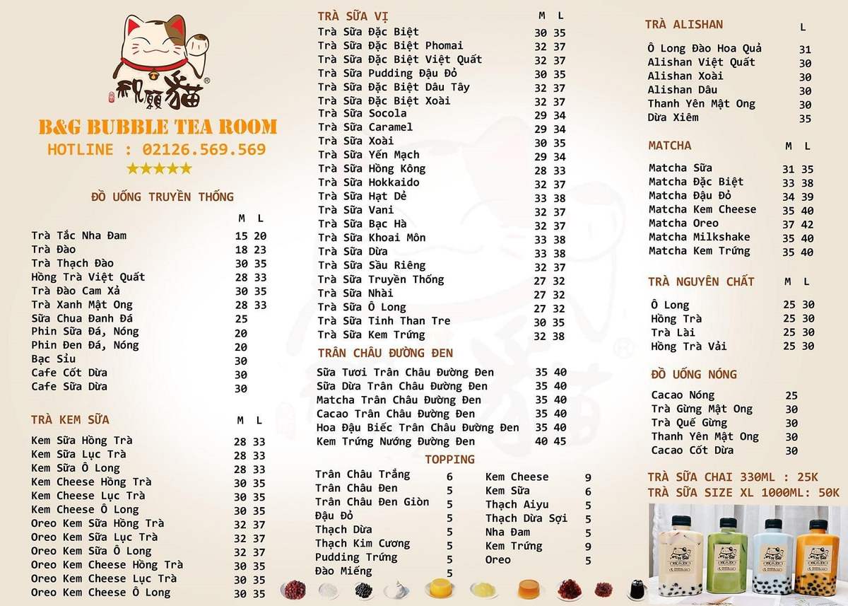 Say mê với hương trà ngon khó cưỡng của B&G Bubble Tea Room 5