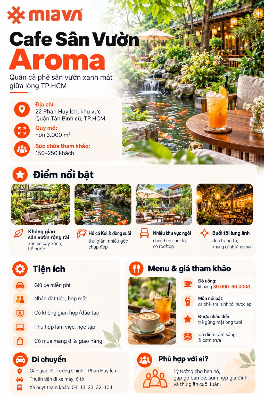 Ghé Cafe Sân Vườn Aroma ngắm cá Koi và tận hưởng không gian xanh 2