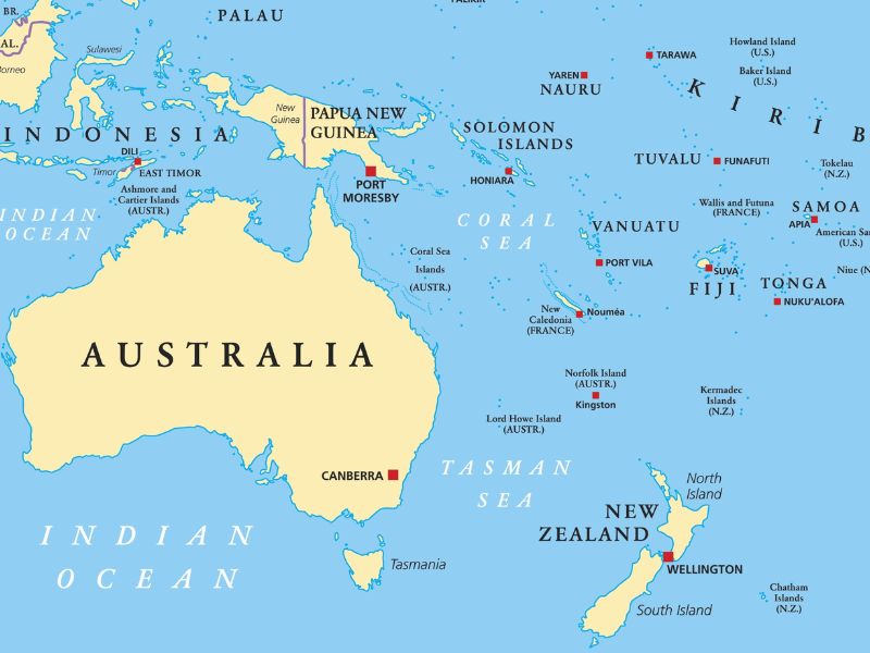 Châu lục nhỏ nhất thế giới là gì? Thông tin diện tích, quốc gia và đặc điểm 2