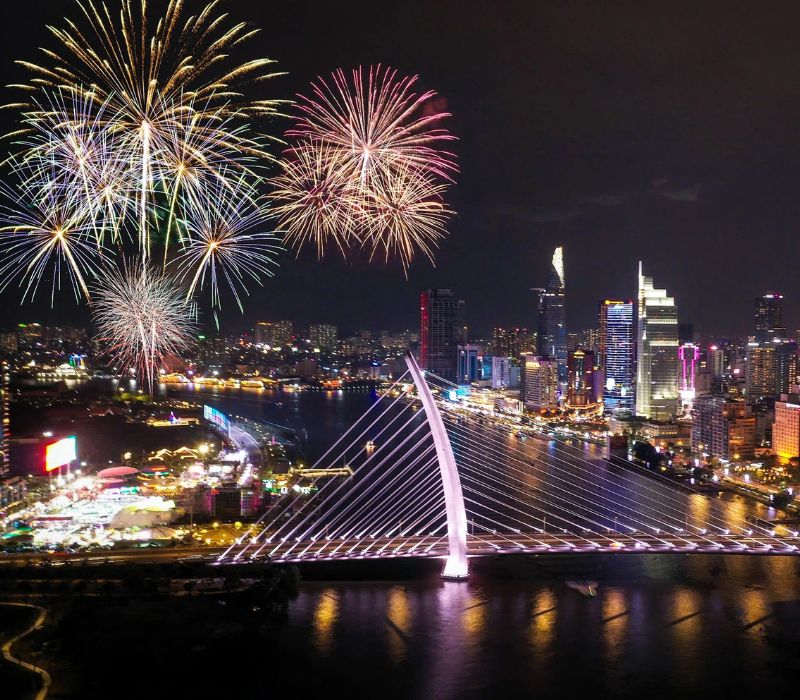 6 điểm bắn pháo hoa Tết Dương lịch 2026 tại TP.HCM