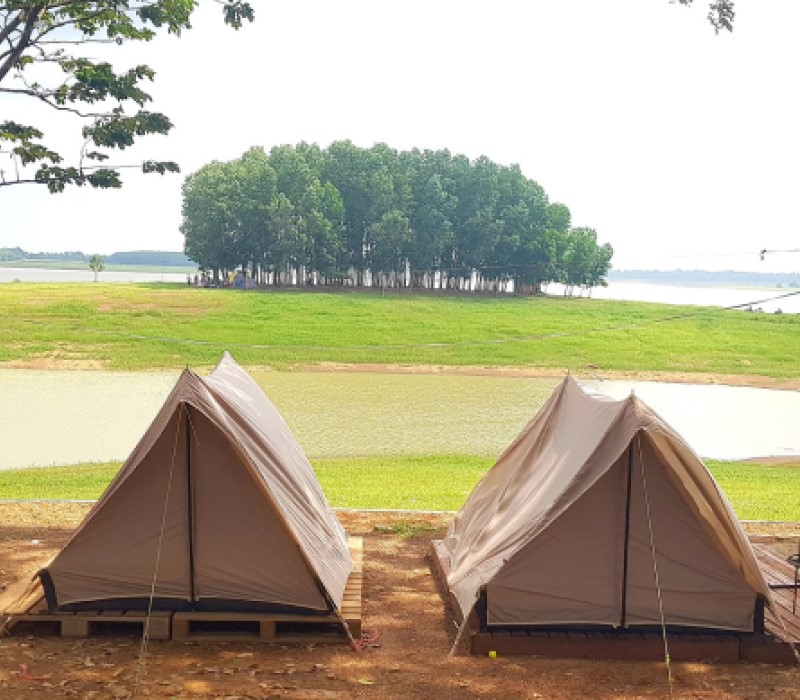 Chill cùng trải nghiệm camping Hồ Trị An với khung cảnh lãng mạn bồng bềnh