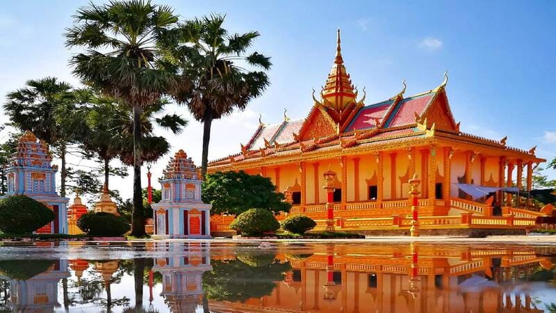 Tìm về Chùa Xiêm Cán mà tận hưởng không gian kiến trúc Khmer 2