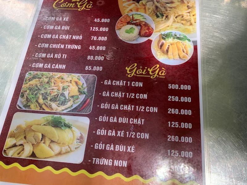 Review cơm gà Giếng Đình Hội An từ thực đơn đến giá bán 6