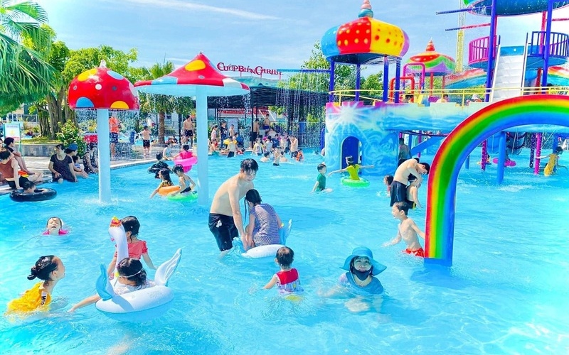 Review thực tế công viên nước Thái Bình Wonderland 5