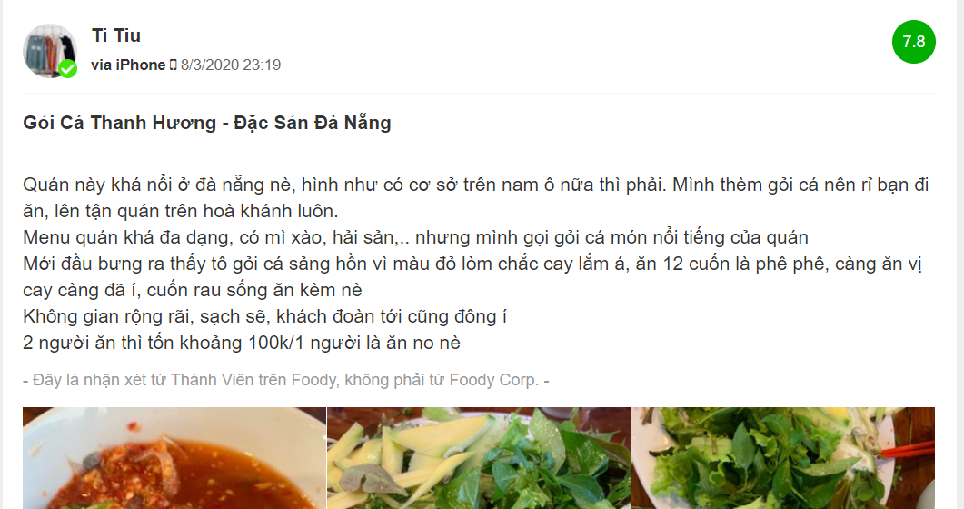 Dân sành ăn không thể không biết gỏi cá Thanh Hương Đà Nẵng 7