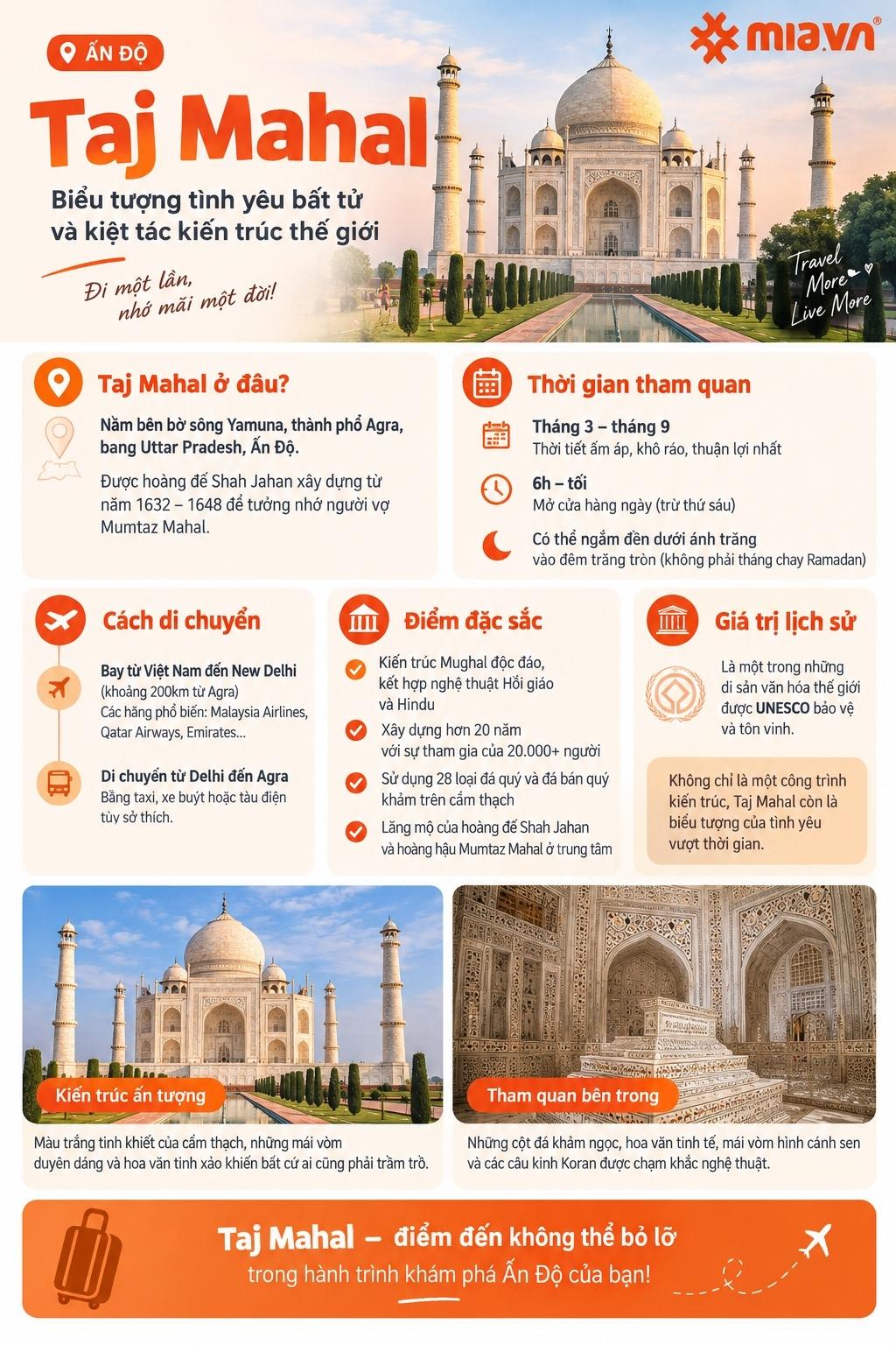 Khám phá đền Taj Mahal, kiệt tác kỳ quan thế giới của Ấn Độ 2