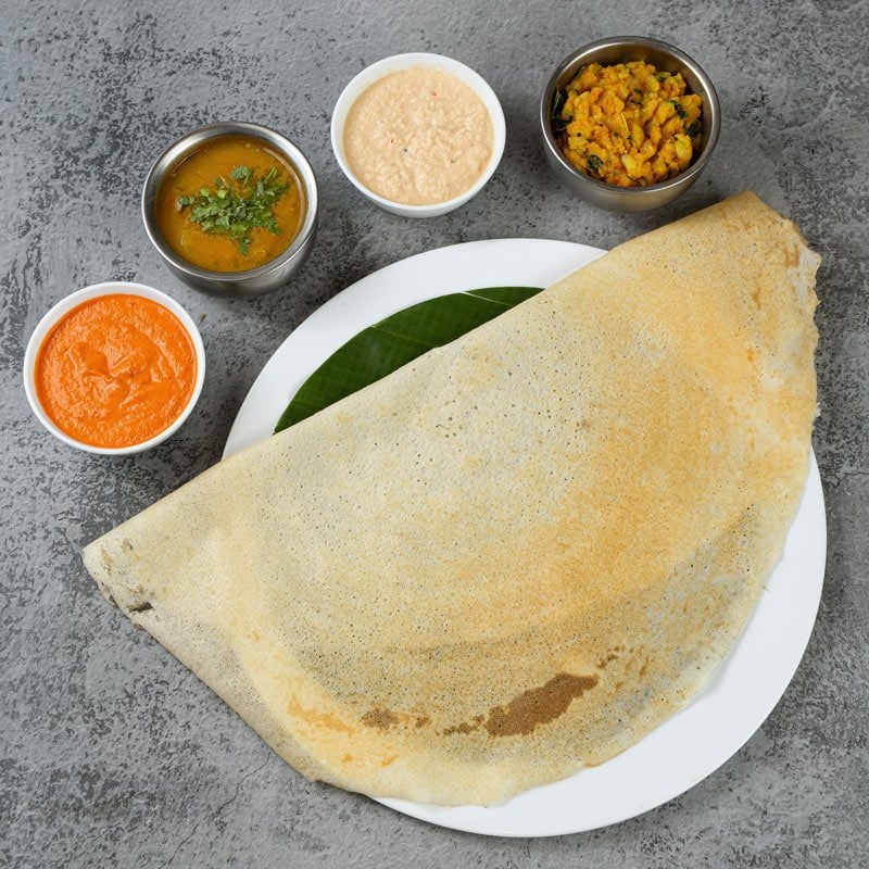 Review món bánh dosa Nam Ấn giòn ngoài, dai mềm trong 7