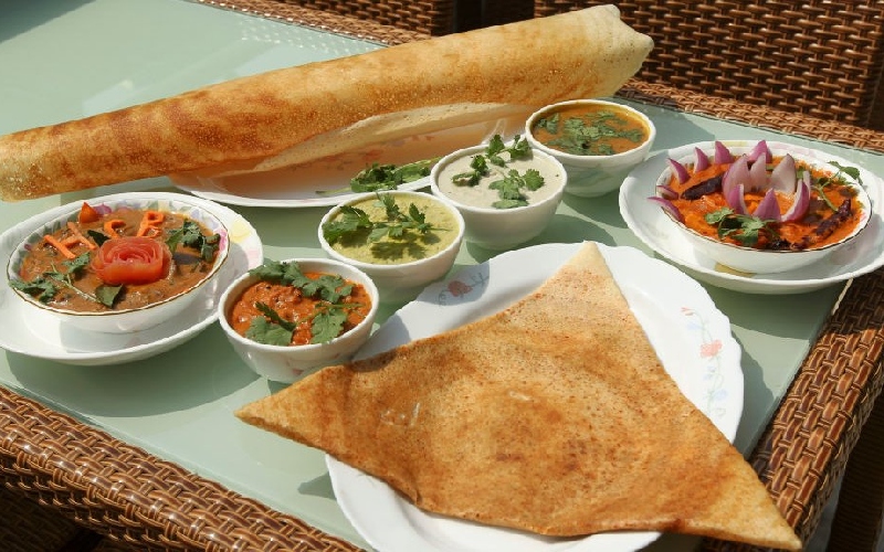 Review món bánh dosa Nam Ấn giòn ngoài, dai mềm trong 9