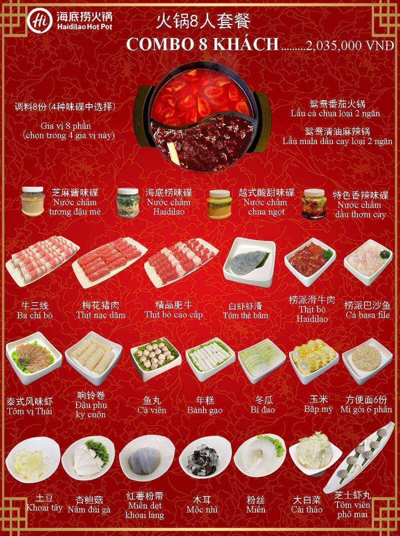 Chuỗi nhà hàng lẩu Haidilao TP.HCM: Bảng giá menu, danh sách chi nhánh 12