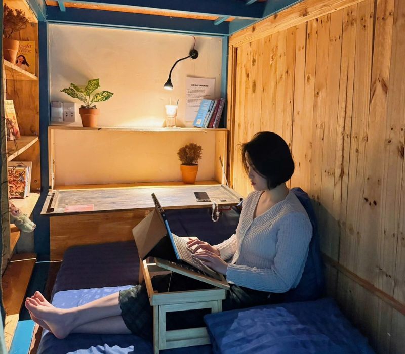 Hơi Béo Cà Phê: Quán cafe bed riêng tư giữa lòng quận 1