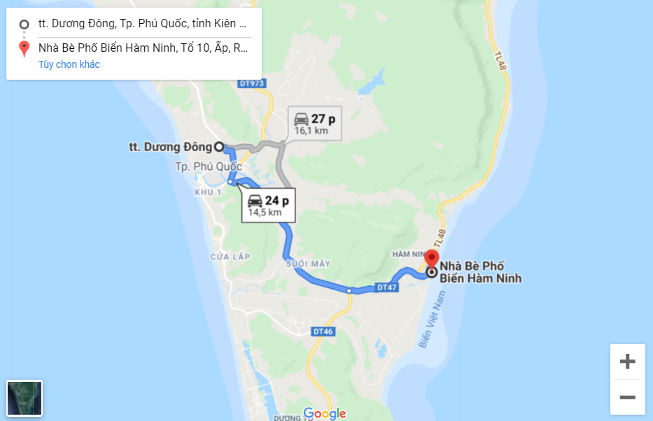 Hướng dẫn đường đi làng chài Hàm Ninh Phú Quốc 4