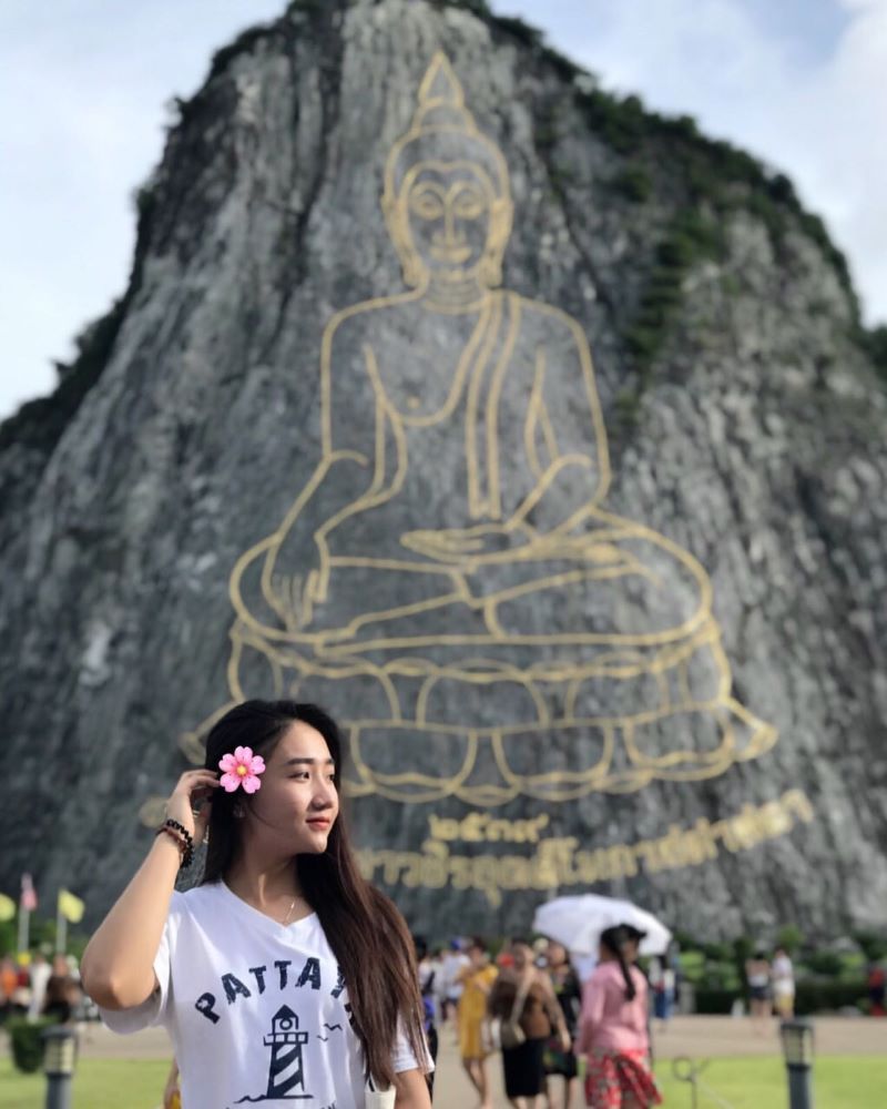 Ấn tượng Khao Chee Chan với tượng Phật khắc nổi trên núi 5