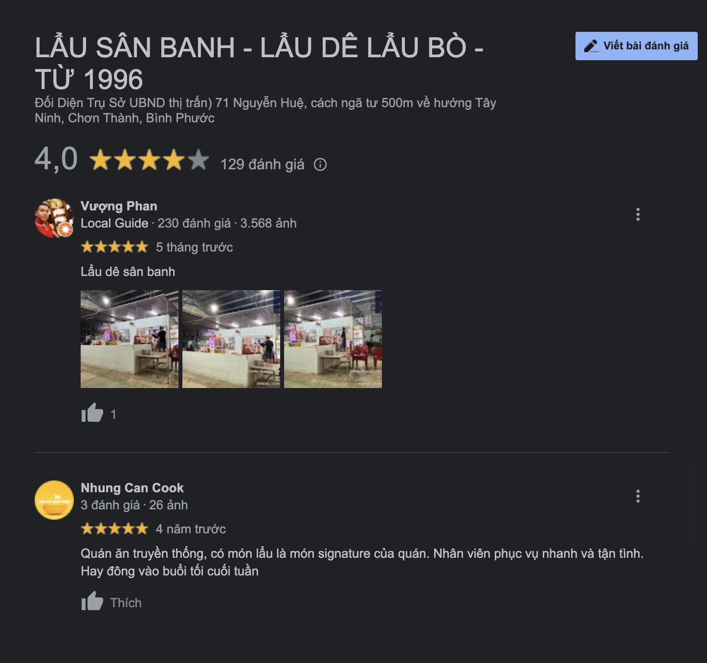 Lẩu dê sân banh, quán ngon Bình Phước không thể bỏ lỡ vào dịp cuối tuần 8