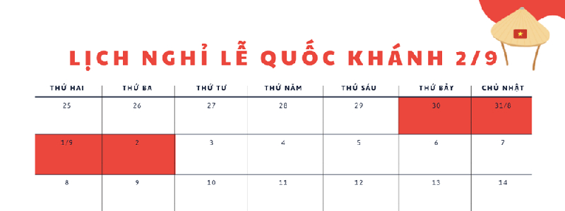 Lịch nghỉ lễ 2/9 mới nhất & gợi ý điểm du lịch 2025 2