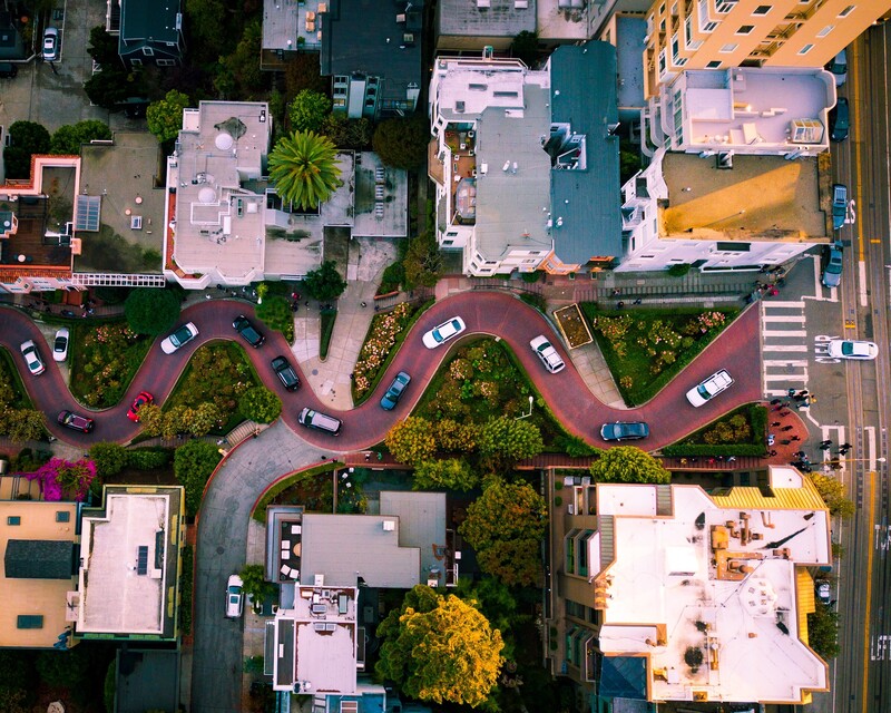 Lombard Street quanh co bên những luống hoa khoe sắc ở San Francisco 6