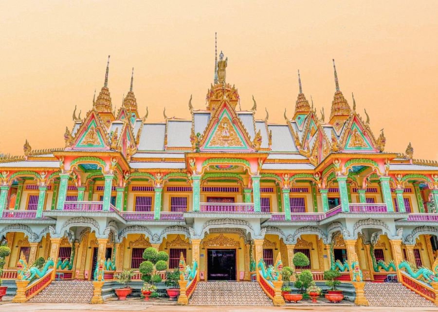 Lưu ngay góc chụp đẹp ở chùa Som Rong Sóc Trăng đẹp nhất miền Tây 6