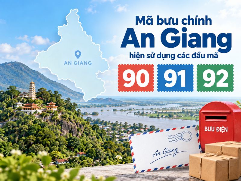 Bảng tra cứu mã bưu chính An Giang sau sáp nhập đầy đủ 2