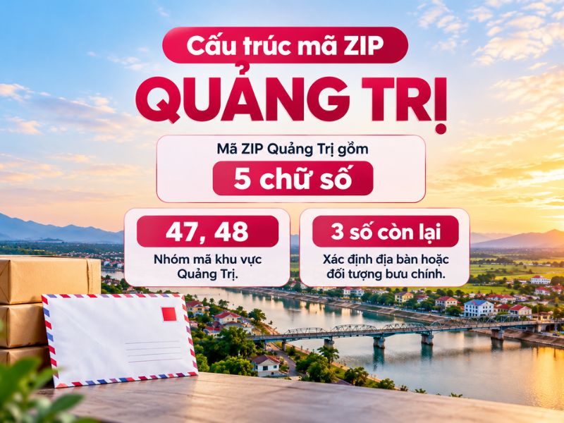 Mã ZIP Quảng Trị là bao nhiêu? Bảng mã mới nhất sau sát nhập 2026 2