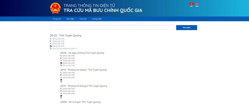 Hướng dẫn tra cứu mã ZIP Tuyên Quang mới nhất 4