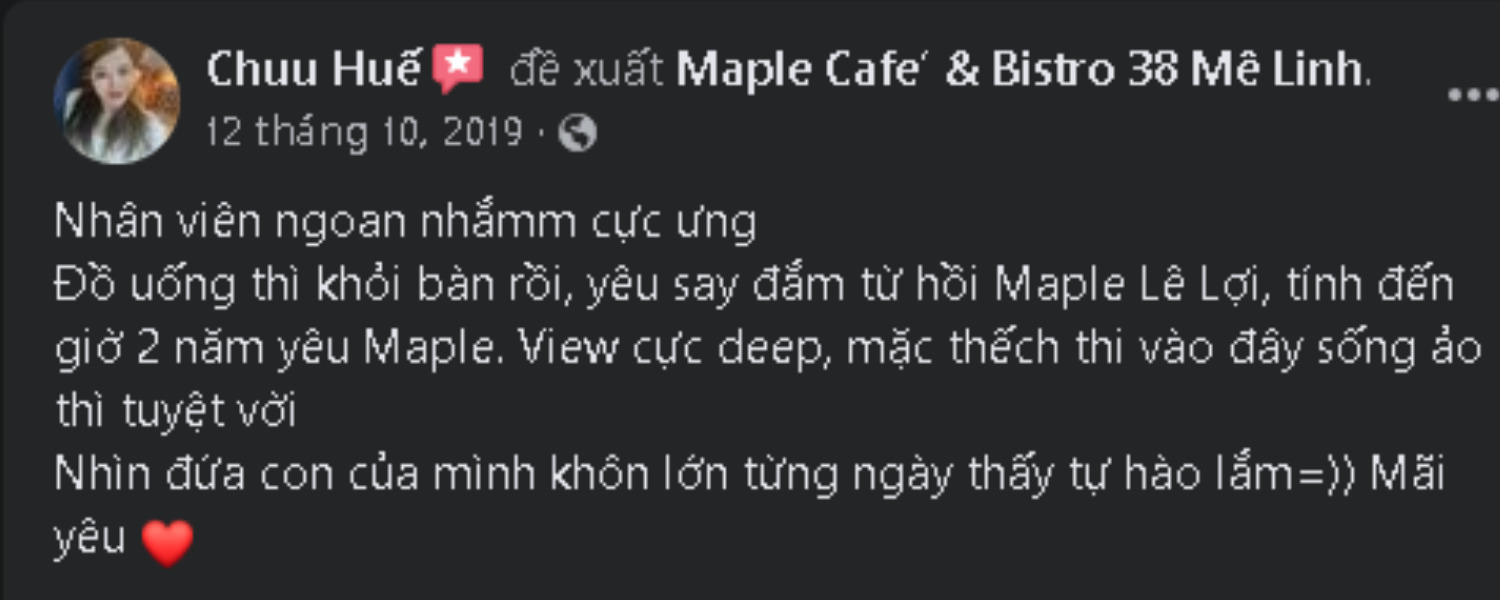 Maple Cafe’ & Bistro - Điểm hẹn lý tưởng mỗi tối thành thị lên đèn 13