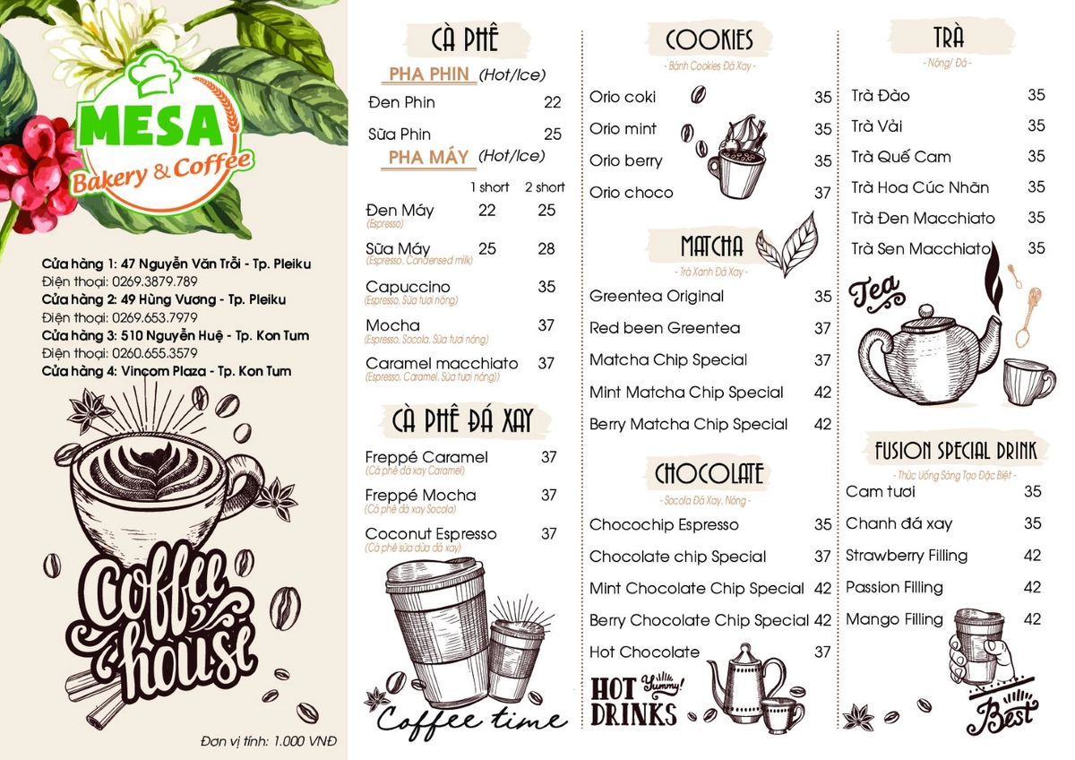 Mesa Bakery Coffee nơi luôn mang đến làn gió mới mẻ với menu độc đáo 3
