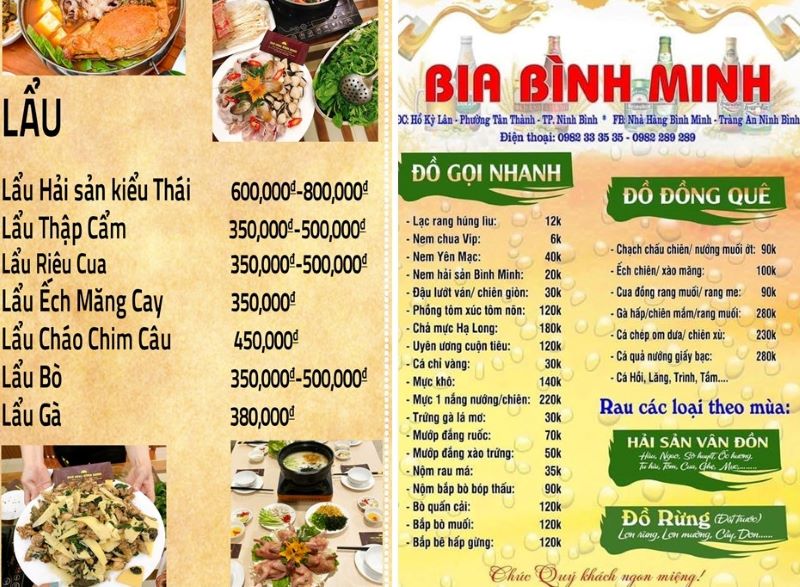 Nhà hàng Bình Minh Ninh Bình – Địa điểm lý tưởng thưởng thức hải sản 8