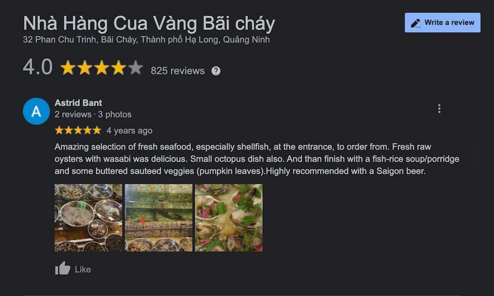Nhà hàng Cua Vàng Bãi Cháy – Nhà hàng duy nhất ở Việt Nam có món này 10