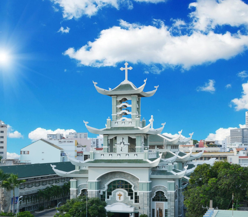 Nhà thờ Giáo xứ Đa Minh - Ba Chuông với kiến trúc Á Đông đặc sắc 2