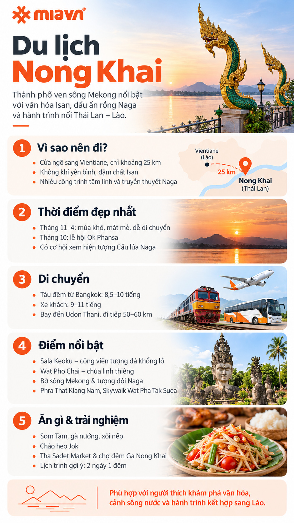 Du lịch Nong Khai Thái Lan: Cẩm nang trải nghiệm tự túc từ A đến Z 2