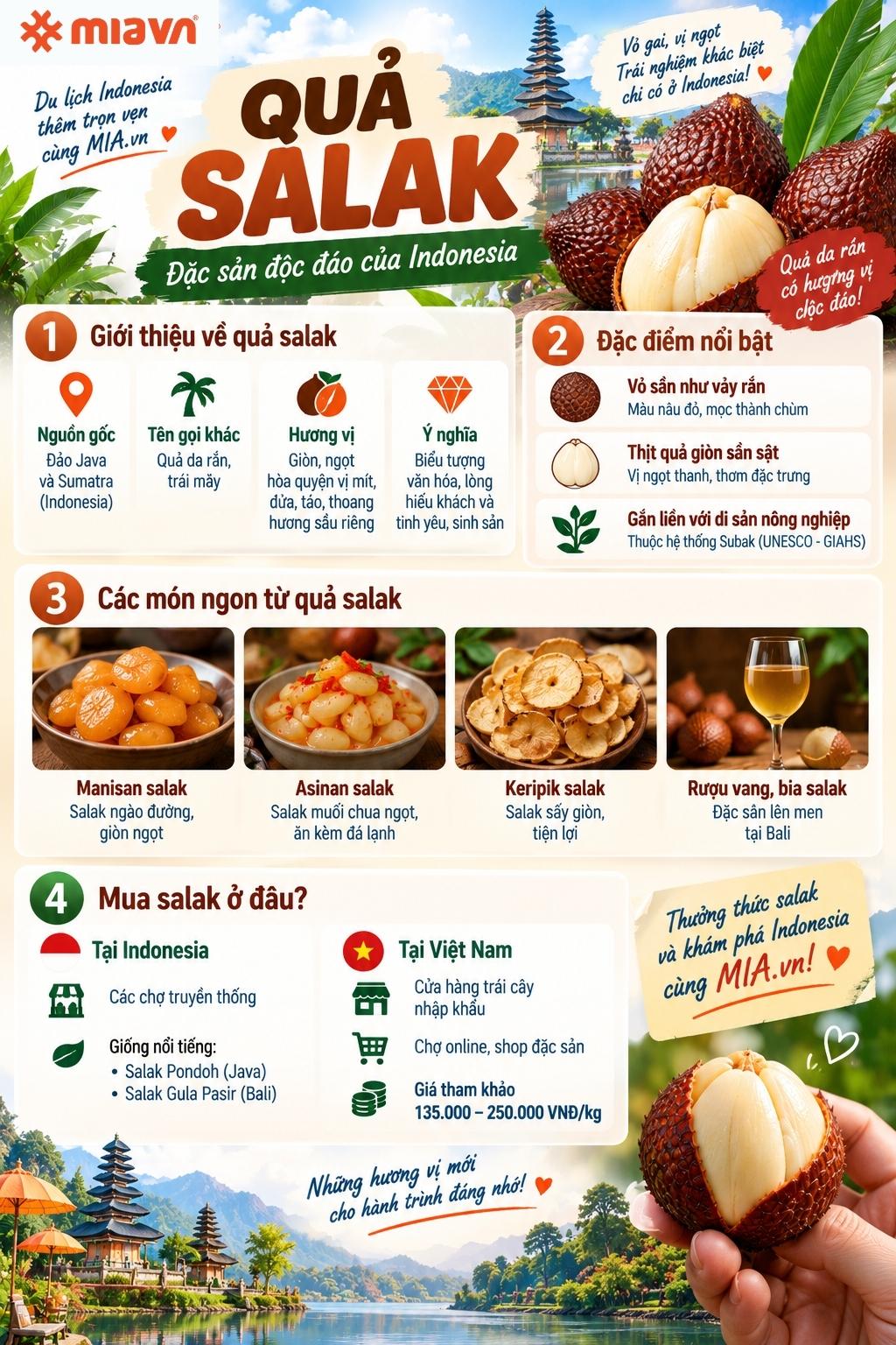 Quả salak Indonesia, loại trái cây vảy rắn độc đáo trong ẩm thực xứ vạn đảo 2