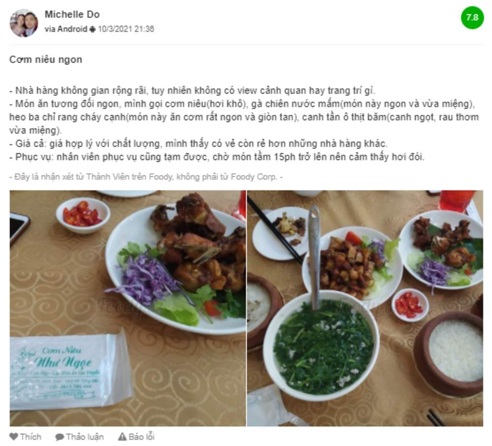 Quán cơm niêu Như Ngọc – Tinh hoa của văn hóa ẩm thực Việt 15
