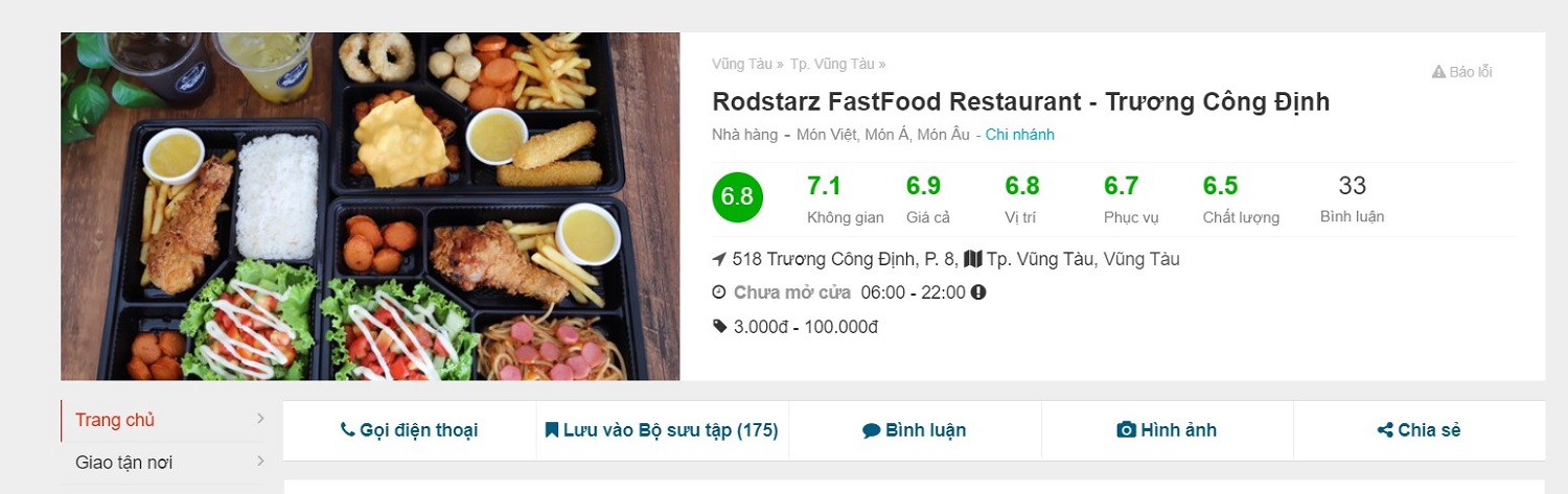 Rodstarz FastFood Vũng Tàu – Cửa hàng thức ăn nhanh mang hương vị truyền thống 7