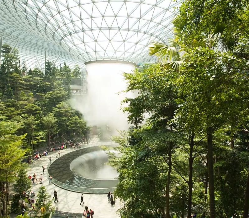 Jewel Changi kiệt tác kiến trúc hài hòa với thiên nhiên tại Singapore
