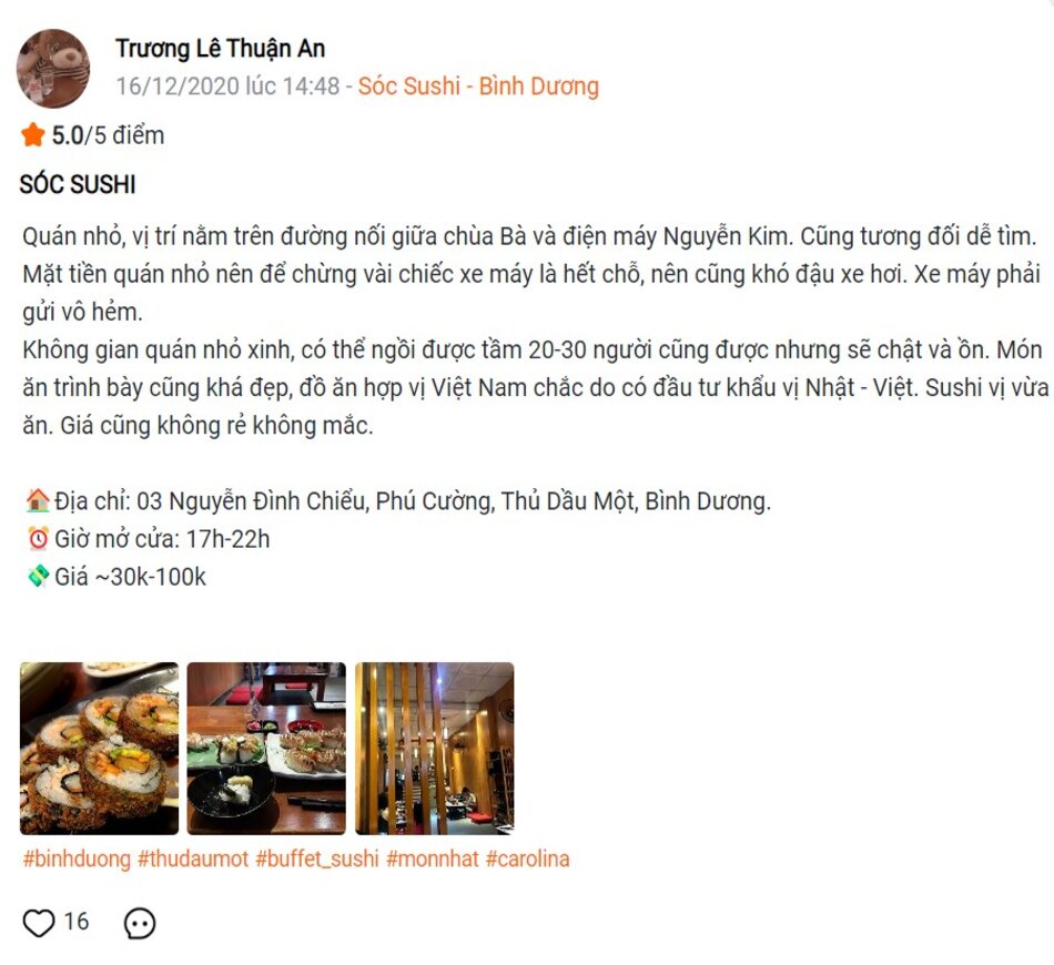 Sóc Sushi, một trong những quán ngon Bình Dương thuộc phong cách Nhật Bản 11