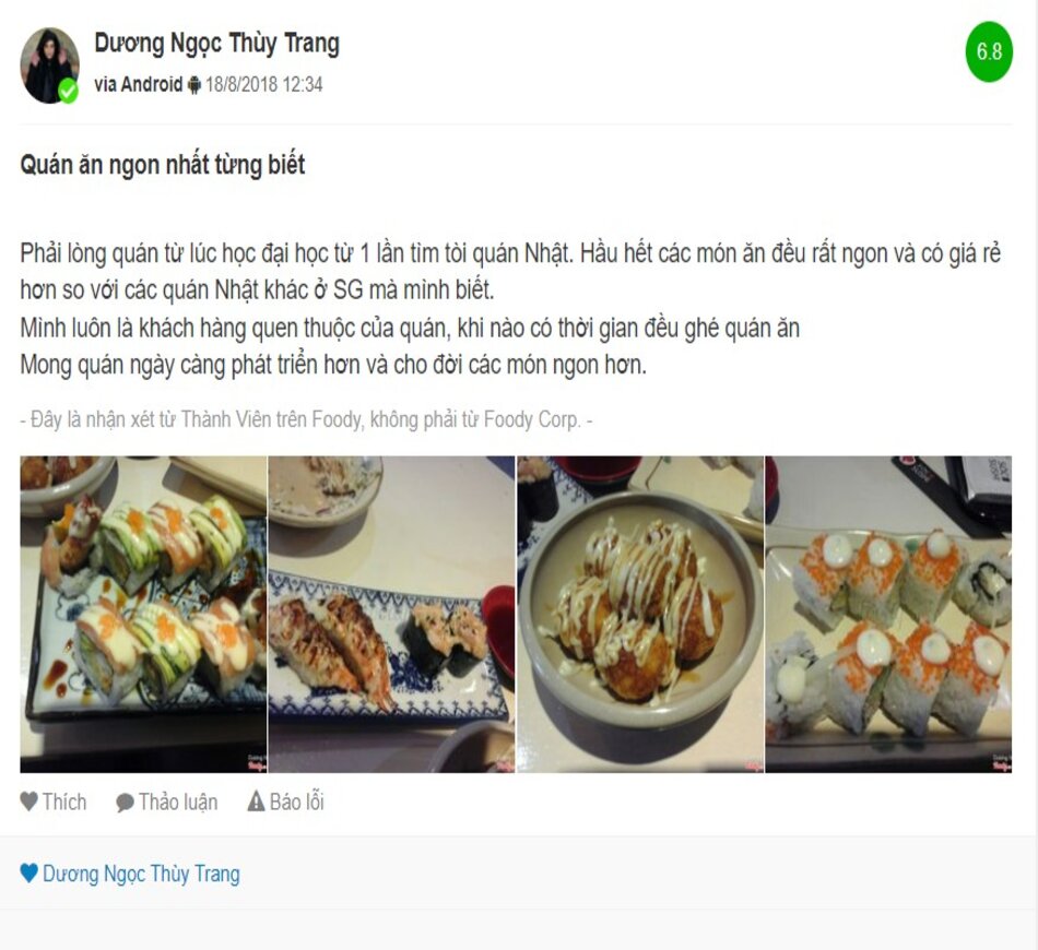 Sóc Sushi, một trong những quán ngon Bình Dương thuộc phong cách Nhật Bản 13