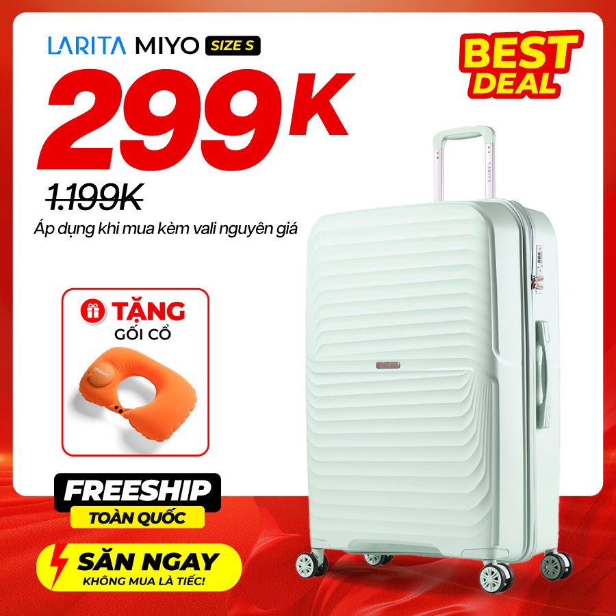 Larita Miyo size S chỉ 299K khi mua kèm vali nguyên giá