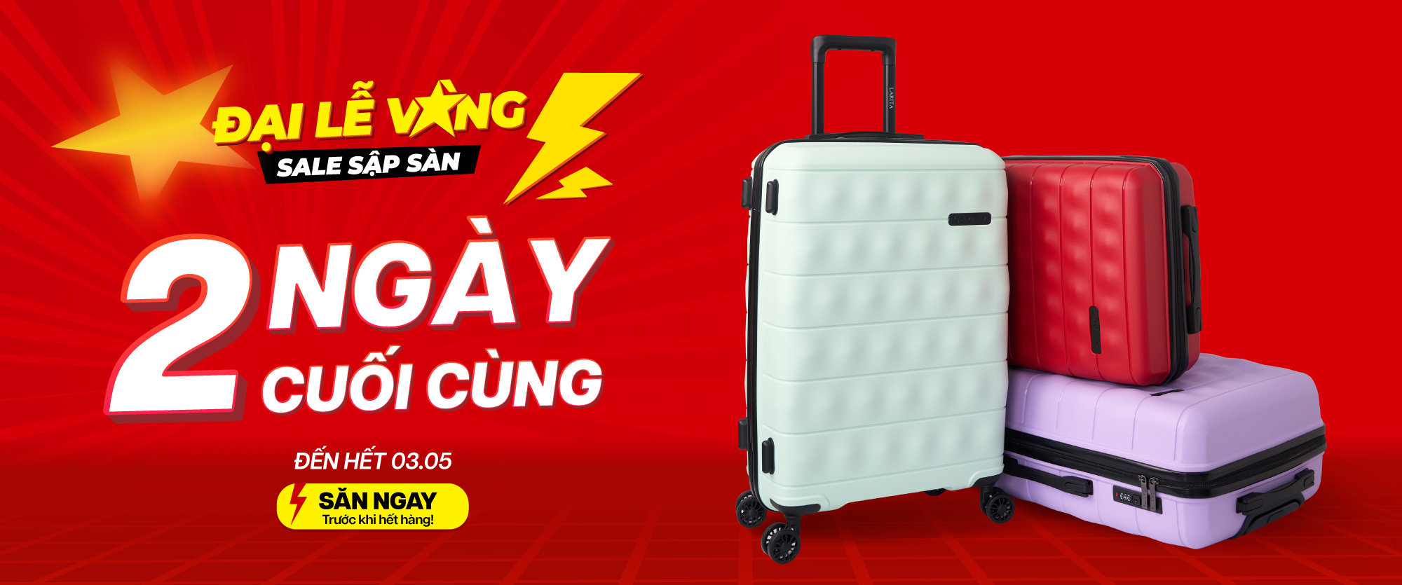 ĐẠI LỄ VÀNG SALE SẬP SÀN VALI CHỈ 699K