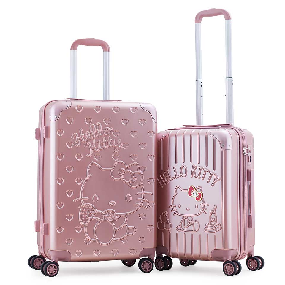 Vali kéo nhựa cứng Hello Kitty vali 4 bánh 20 S Rose Gold