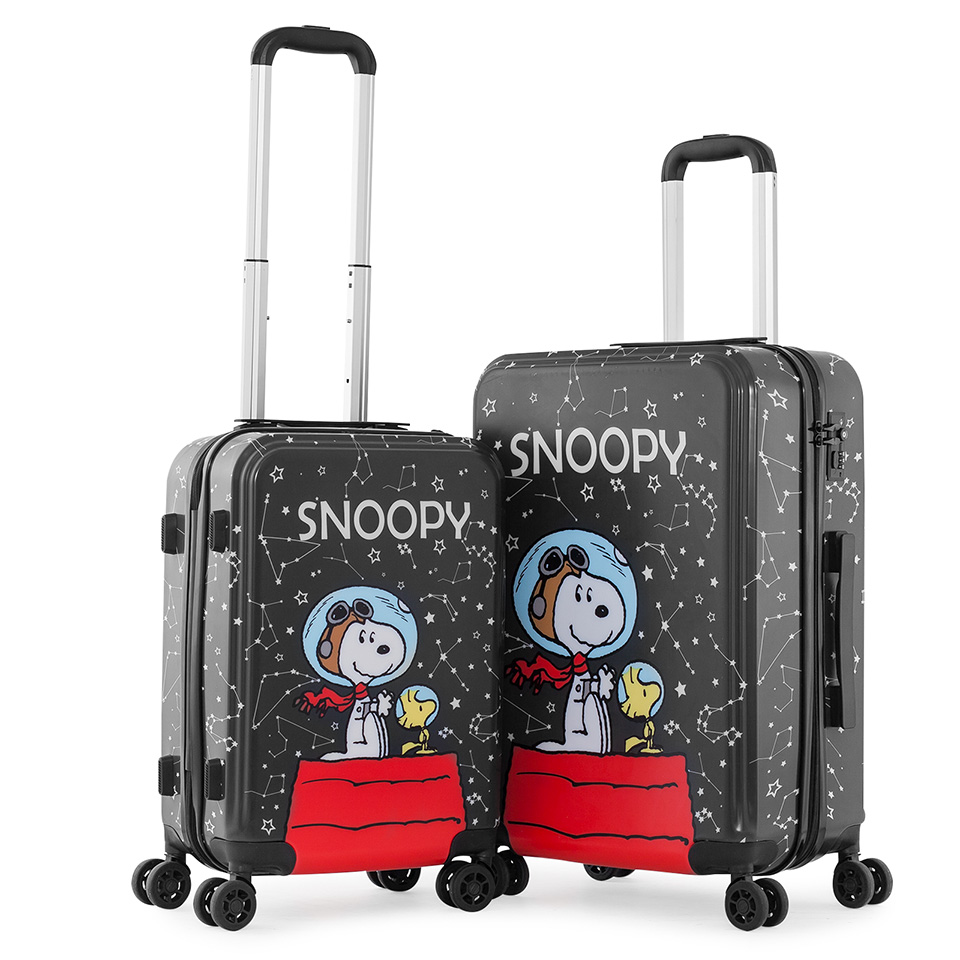 Vali kéo nhựa cứng Snoopy Vali 4 bánh 24inch M Black
