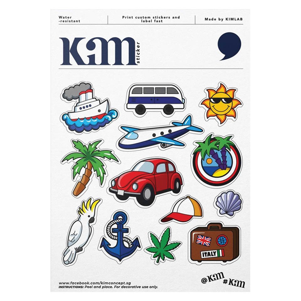 Kim Anywhere Travel - Sticker Sheet S Đa Màu