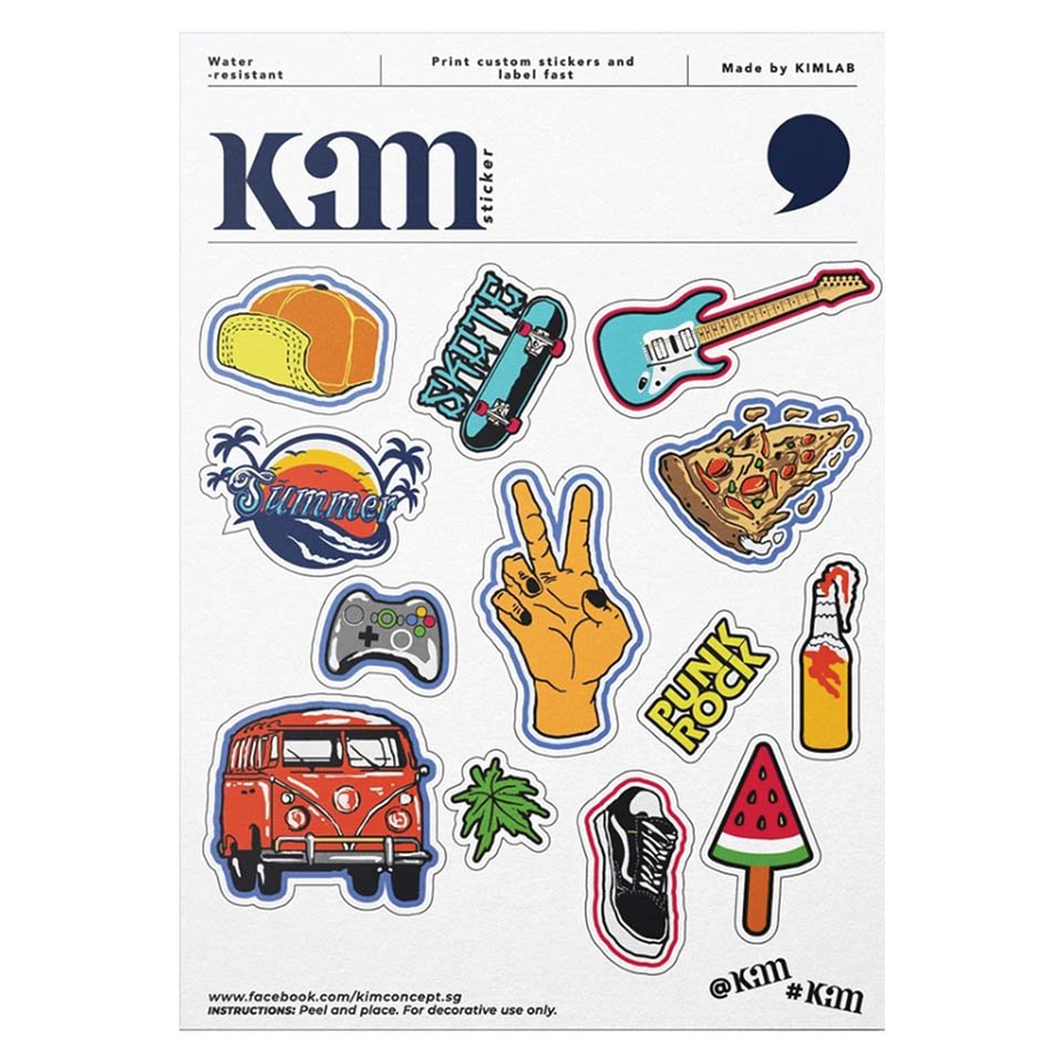 Kim Punk Rock - Sticker Sheet S Đa Màu